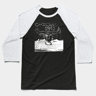 The Shrug Doodle White Baseball T-Shirt